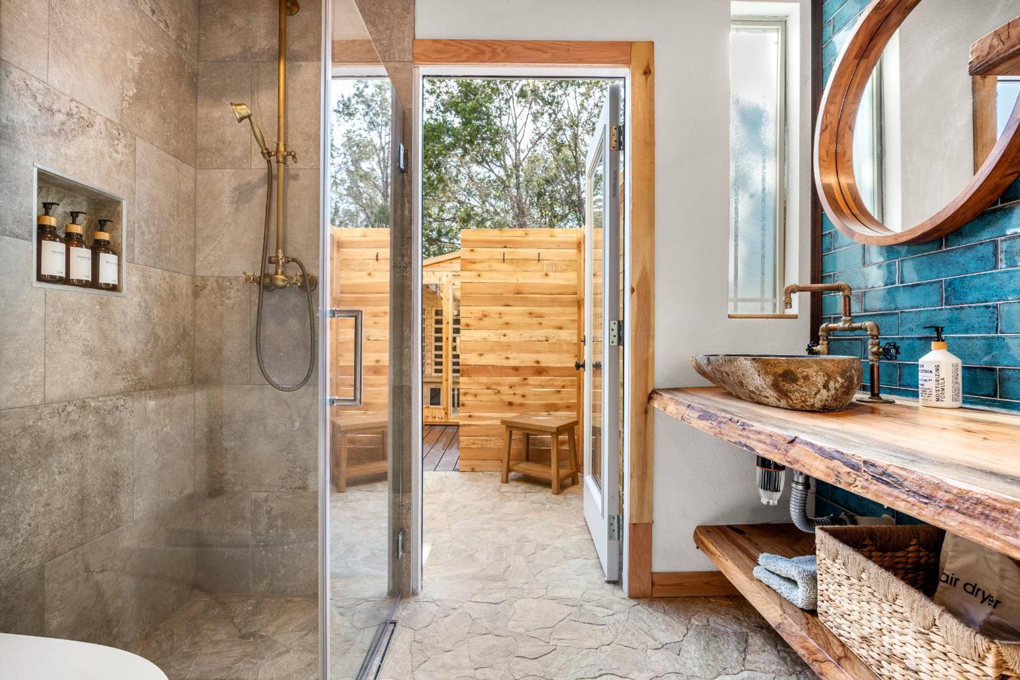 Romantic Luxury Retreat Hot Cold Pool & Sauna Wimberley Eksteriør billede